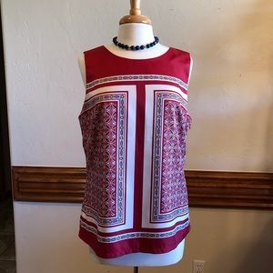 Banana Republic Red Sleeveless Blouse size 14